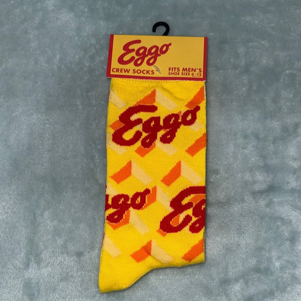 Eggo Vibrant Yellow and Red Logo Socks